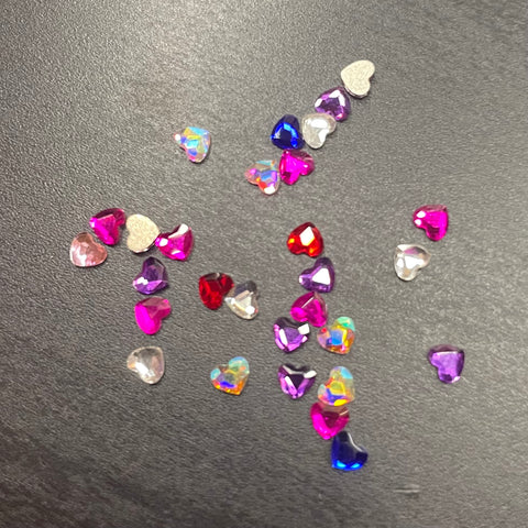Mini heart rhinestones