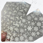 2pcs Snowflake stickers