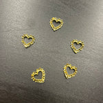 Gold heart charms